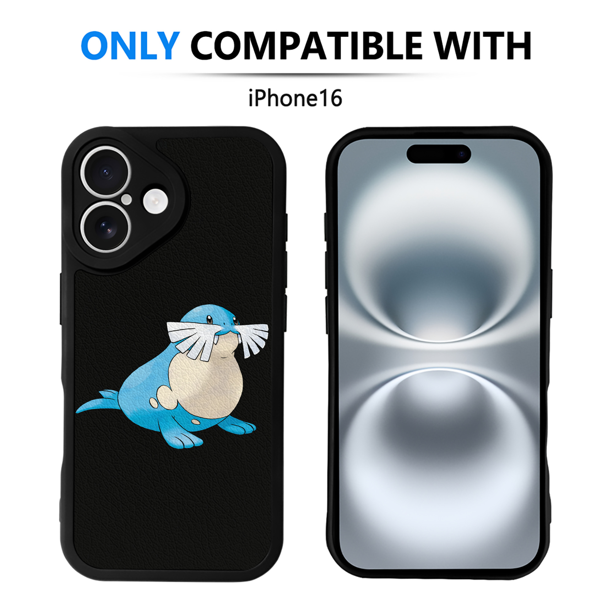 （画像用） ポケットモンスター Pokémon 【iPhone 16シリーズ対応】シリコンスマホケース（レザー調） 材質：シリコン